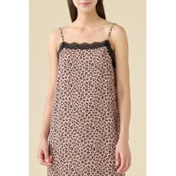 Camicia Da Notte In Viscosa Animalier Lover Noidìnotte