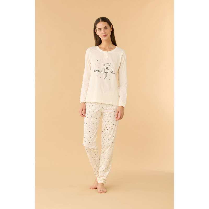 Pigiama Donna In Cotone Cuoricini Noidìnotte