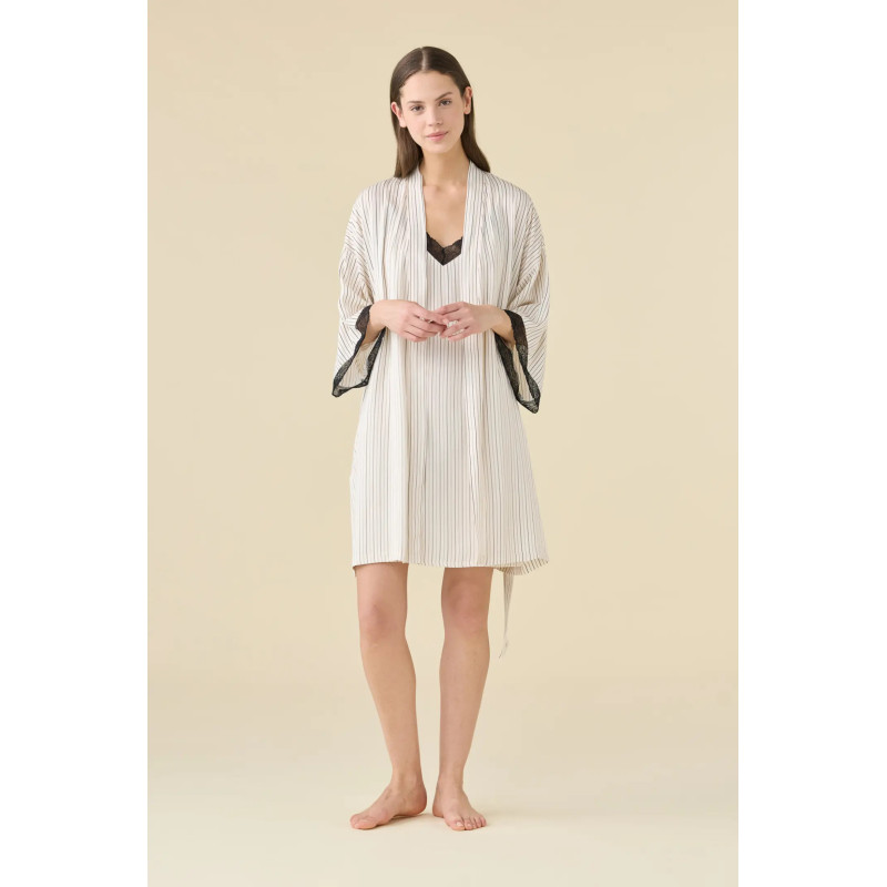 Women's Summer Kimono Robe in Cherie Viscose
