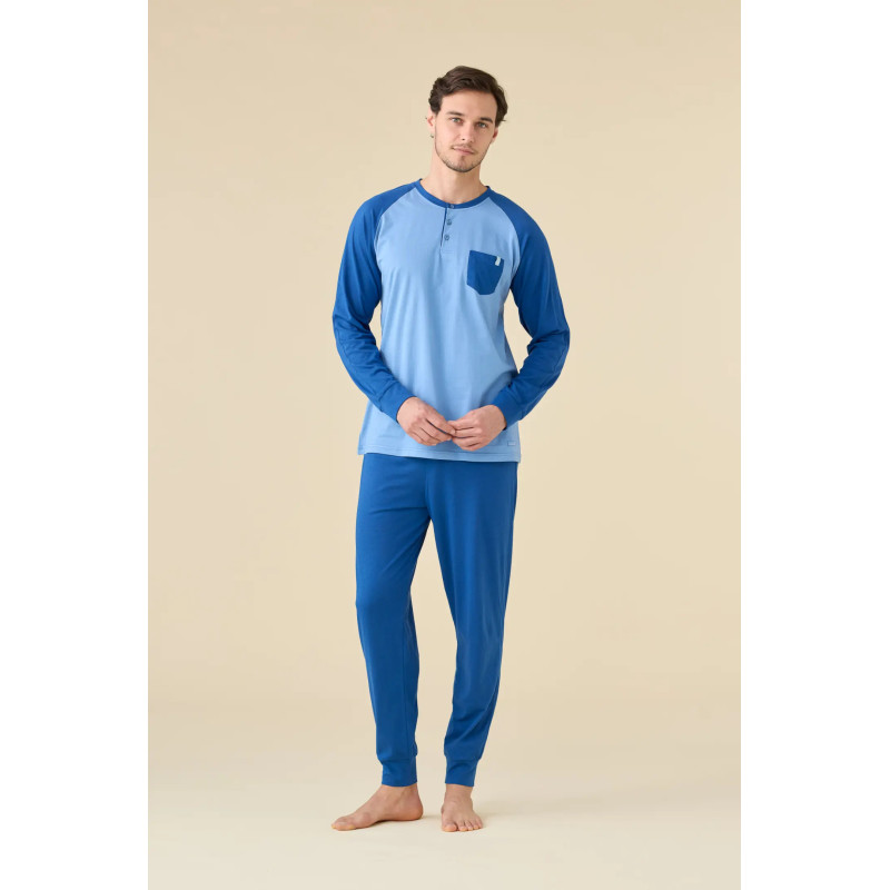 Men's Summer Cotton Pajamas, Item Colorful.