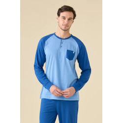 Men's Summer Cotton Pajamas, Item Colorful.
