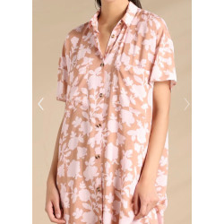 Women's Summer Dress Shirt in Viscose, Flowery Item