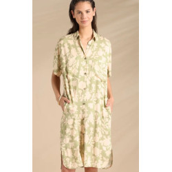 Women's Summer Dress Shirt in Viscose, Flowery Item