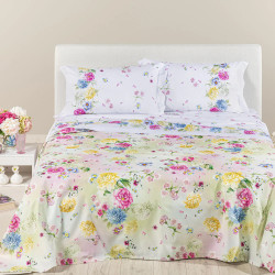 Summer Bedspread in Panama Cotton Garden Double Unique Caleffi